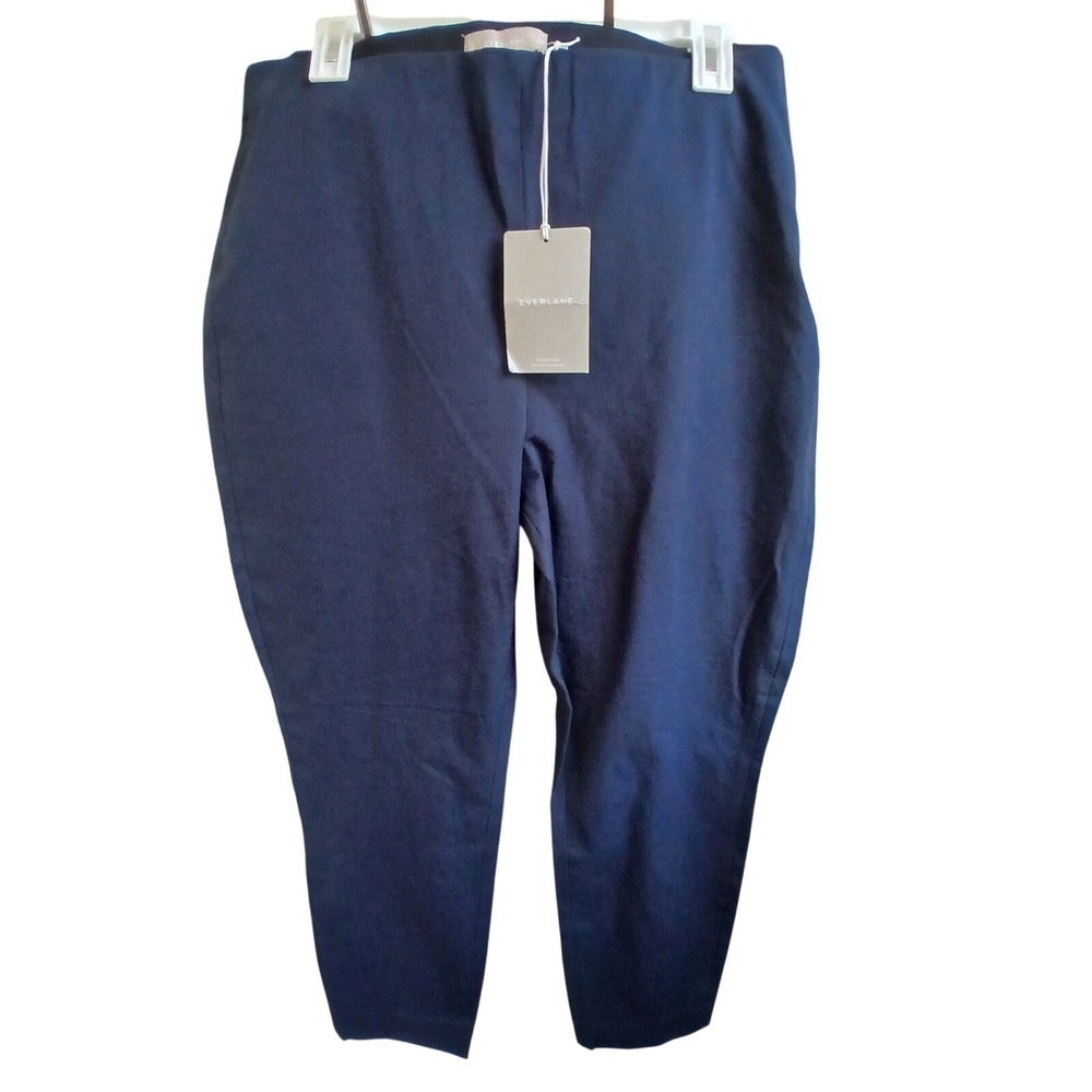 NWT‎ Everlane Women's Navy Blue High Rise Stretch Cropped Pants Size 16